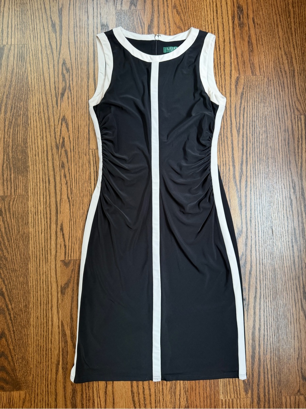 Ralph Lauren Black Sheath Dress with White Trim